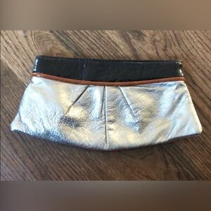 Lauren Merkin Clutch- Silver,Black & Brown.